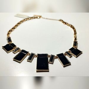 T Tahari Bright Gold Necklace With Crystals